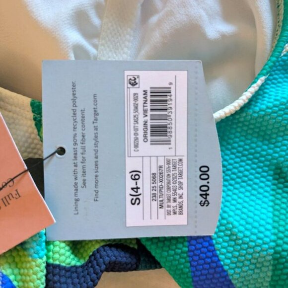 NWT Shade & Shore Colorful Abstract Cutout One-Piece Swimsuit S (4-6) - Picture 5 of 8